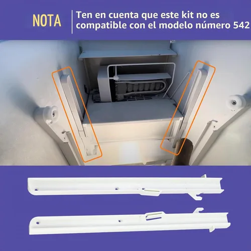 Vista 4 de Kit de repuesto para diapositivas de cubo de hielo Subzero - Izquierda 7014649, derecha 7014661