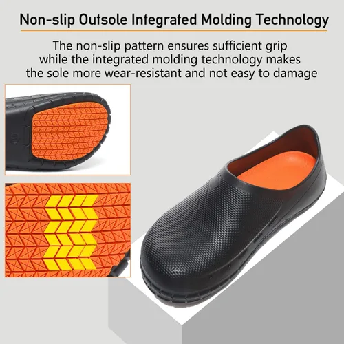 Vista 3 de JSWEI Zapatos de chef para hombre Profesional resistente al aceite al agua Zapatos de chef de enfermería antideslizantes, zapatos de trabajo