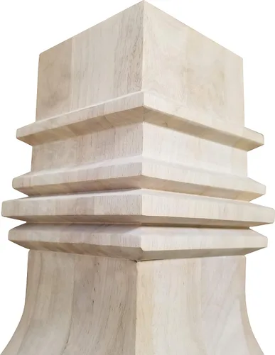 Vista 3 de DESIGN 59 Base de mesa de caballete - Pedestal de madera dura individual (P01)