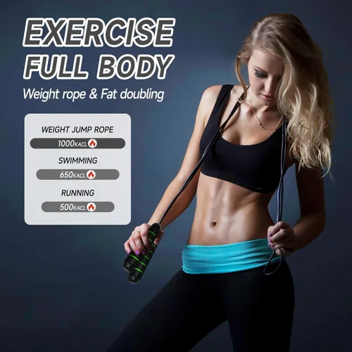 Vista 2 de Cuerda de saltar para hombres y mujeres fitness