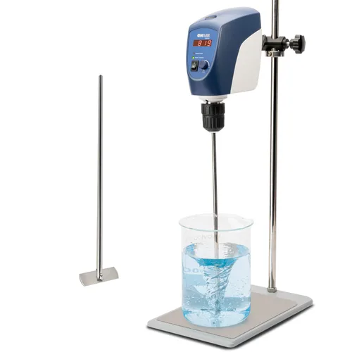 Vista 10 de ONiLAB Agitador Eléctrico Superior, Mezclador Agitador Superior Digital LCD con Varilla de Agitación y Soporte, Potente 20L, 10000 mPas, 50~2200RPM