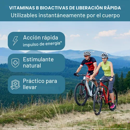Vista 3 de Suplemento efervescente líquido metilado de vitamina B supercomplejo B