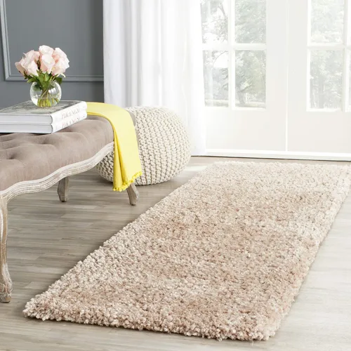 Vista 21 de SAFAVIEH Popcorn Shag Collection - Alfombra decorativa, 2 x 3 pies, beige, hecha a mano, 1.8 pulgadas de grosor, ideal para zonas de alto tráfico