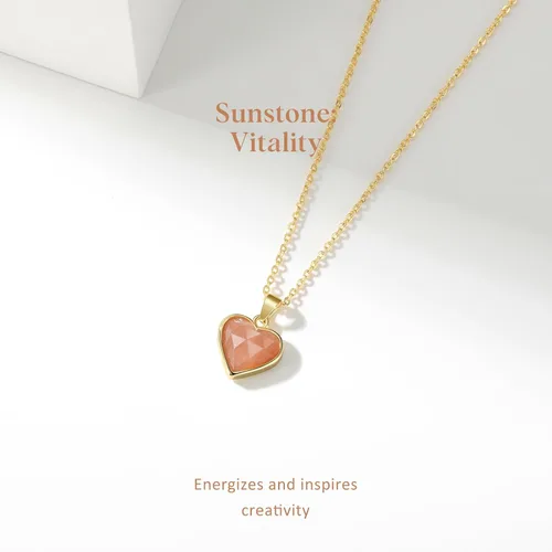 Vista 2 de KissYan Healing Crystal Necklace, 14K Gold Plated Natural Energy Stone Pendant Necklace Reiki Quartz Amethyst Citrine Gemstone Spiritual Jewelry
