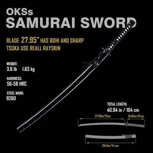 Vista 2 de Full Tang Katana 1060/1095/9260 Steel Handmade Forged