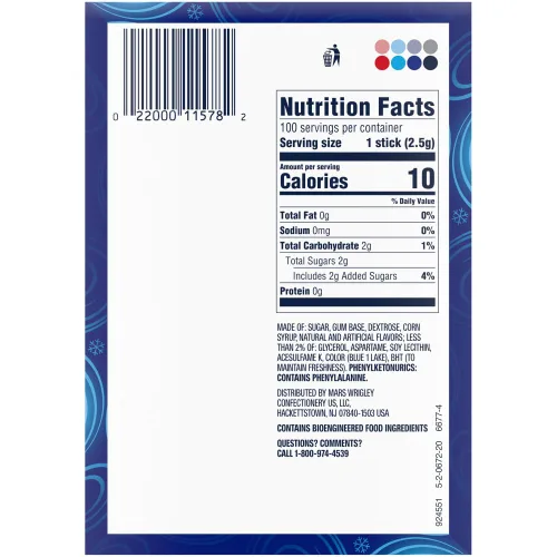Vista 2 de WRIGLEY'S WINTERFRESH - Goma de mascar a granel, 5 barras (paquete de 40)