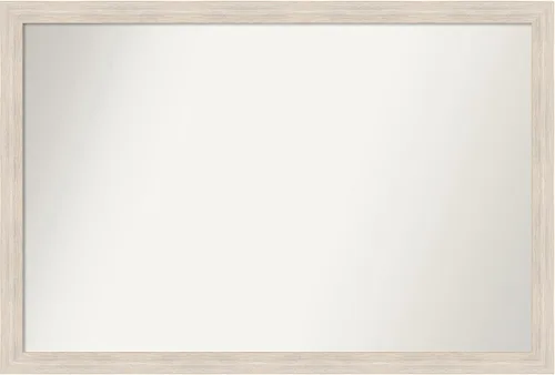 Vista 26 de Amanti Art Espejo personalizado, espejo de baño estrecho Alexandria White Wash, espejo de pared o espejo de tocador de baño sobre el fregadero
