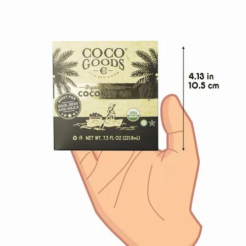 Vista 9 de Coco Goods Co. Aceite de coco orgánico de origen único premium, centrifugadora extraída – Ideal para el cuidado del cabello y las uñas, hidratante