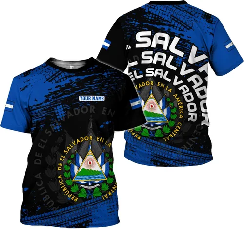 Vista 22 de Camisa personalizada de El Salvador Camiseta personalizada con la bandera de El Salvador para hombres, mujeres, regalo del orgullo salvadoreño de El