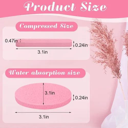 Vista 2 de Esponja facial comprimida, esponja limpiadora facial Luxiv para esteticistas, maquillaje comprimido, esponja facial, esponjas faciales redondas