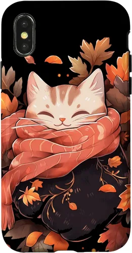 Vista 5 de Funda para iPhone 16 Cat Kitten Otoño Temporada Otoño Hojas Acción de Gracias