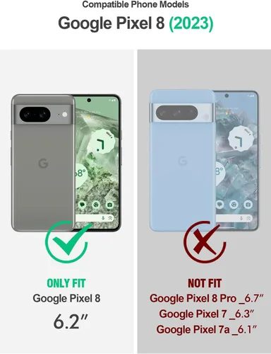Vista 2 de Poetic Revolution - Funda para Google Pixel 8 5G de 6.2 pulgadas, [probada contra caídas de grado militar de 20 pies], cubierta resistente de cuerpo