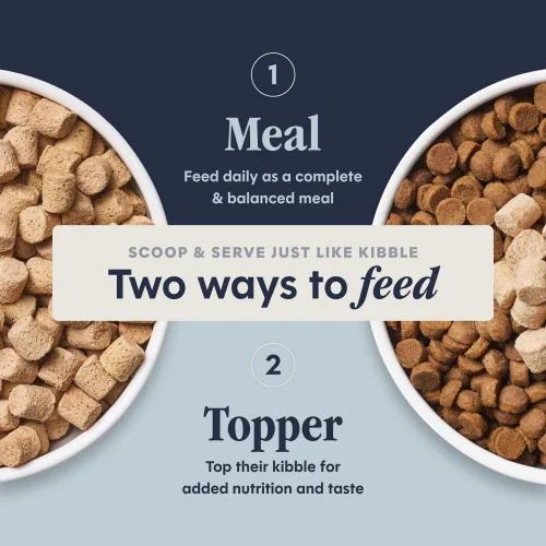 Vista 8 de Comida para gatos liofilizada cruda Instinct: comidas de pollo, bolsa de 9.5 oz