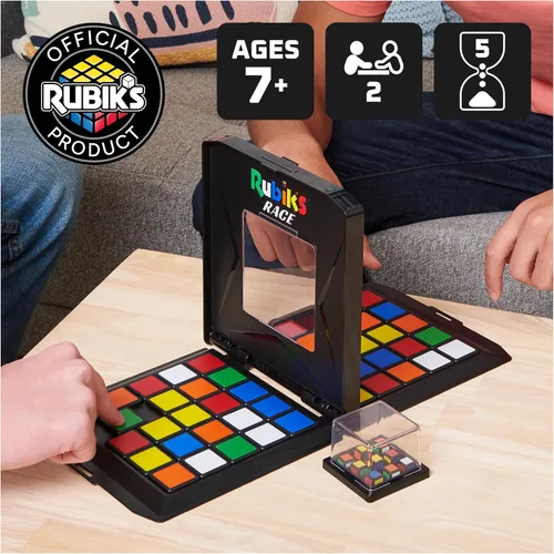 Vista 2 de Rubik's Cube, Rubik's Race, Ace Edition, juego clásico de mesa de secuencia de estrategia de rompecabezas de ritmo rápido, juego de resolución