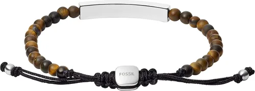 Vista 2 de Fossil - Pulsera de identificación de acero inoxidable chapado para hombre de regalo personalizada grabable