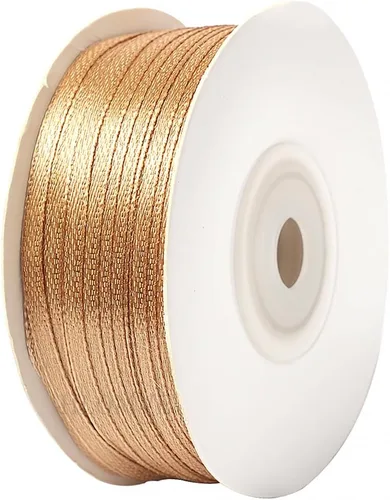 Vista 60 de Cinta de Satén Beige de Color Sólido, 1-1/2 Pulgadas x 25 Yardas, Cinta de Satén de Tela para Envolver Regalos, Manualidades, Hacer Lazos