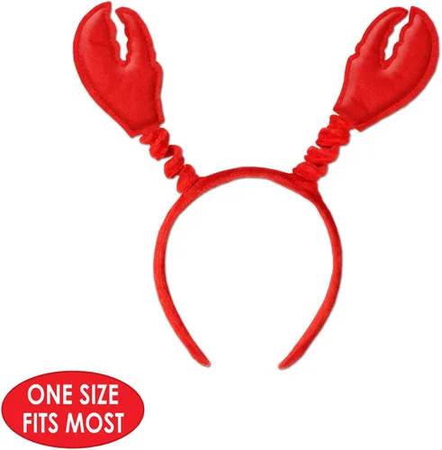 Vista 3 de Beistle Luau - Diadema de garra de cangrejo para fiesta, accesorios de disfraz de Mardi Gras, color rojo