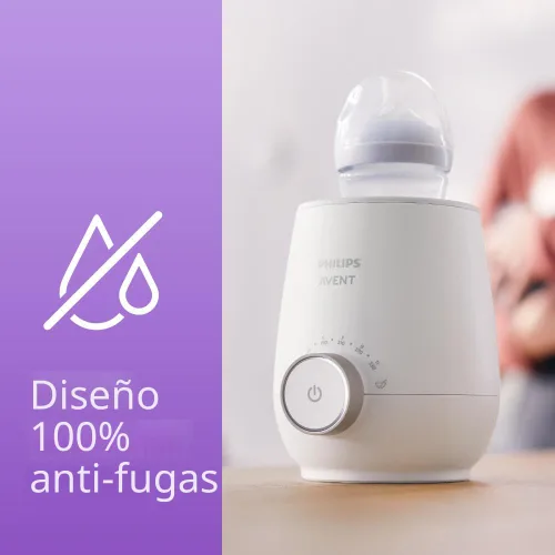 Vista 6 de Calentador de biberones rápido premium Philips Avent, con control inteligente de temperatura, tecnología de baño de agua, apagado automático
