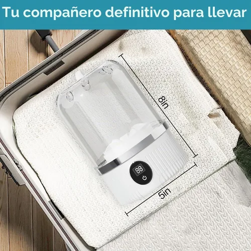 Vista 2 de Mini lavadora portátil, lavadora de ropa interior, mini lavadoras automáticas 2025, lavadora inalámbrica recargable, lavandería de viaje compacta