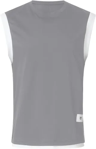 Vista 4 de Conjunto de pantalones cortos de verano para hombre, camiseta sin mangas y pantalones cortos, conjuntos deportivos con ribete de moda, camisa sin