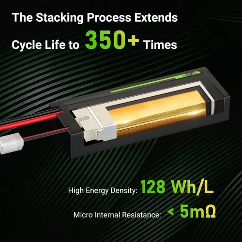 Vista 6 de OVONIC 4S LiPo Batería 14.8V 5200mAh 130C con enchufe EC5 para RC Car RC Truck Avión Helicóptero, Barco, Carreras RC Hobby (2 paquetes)