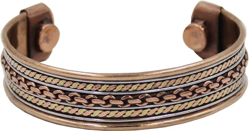 Vista 2 de Pulsera de cobre trenzado para artritis, golf, deportes, dolores y dolores, Sin gemas.