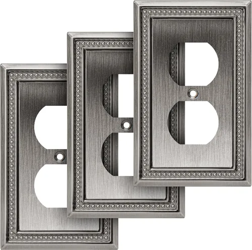 Vista 35 de Henne Bery Sunken Pearls Placa de Pared Decorativa de Servicio Pesado Placa de Interruptor Cubierta de Tomacorriente