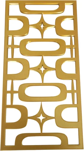 Vista 21 de MidCentury - Paneles de pared modernos de óvalos atómicos con explosiones de estrellas de estilo vintage, dorado, plateado, negro, menta, arte