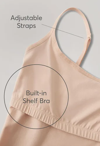 Vista 4 de Pact Camiseta sin mangas de algodón para mujer con brasier integrado