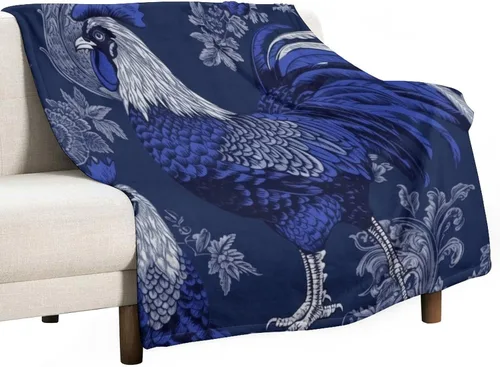 Vista 53 de Manta de gallo con encanto de campo, manta de forro polar de felpa de 30 x 40 pulgadas, manta de franela súper suave para decoración de sofá, cama