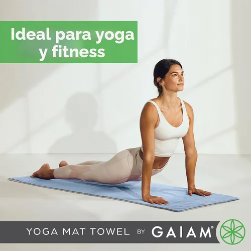 Vista 6 de Gaiam Toalla para esterilla de yoga, microfibra antideslizante
