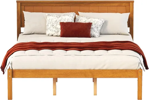Vista 15 de Harper & Bright Designs Base de cama de madera de tamaño individual con cabecero y estribo, no necesita somier, espresso