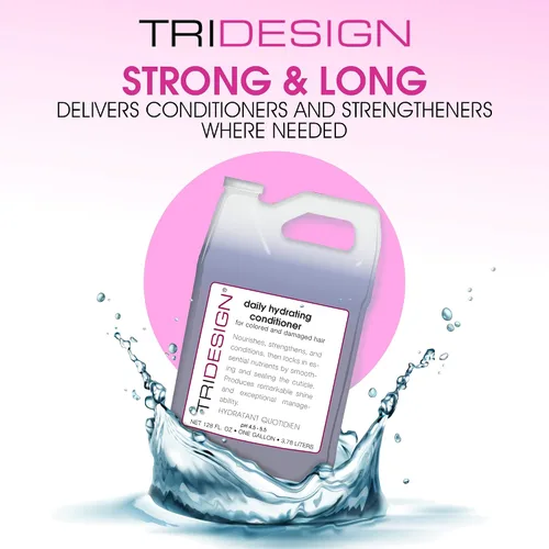 Vista 2 de TRIDESIGN Acondicionador hidratante diario: acondicionador para cabello seco dañado, acondicionador hidratante para cabello teñido y fino, nutre
