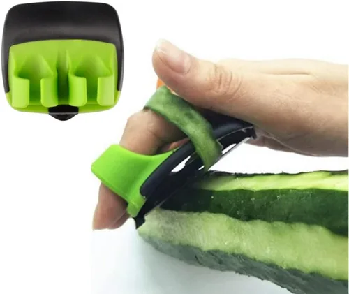 Vista 5 de Cepillo de frutas y verduras, cepillo de lavado de zanahorias y pelador de dedos, pelador de verduras, juego de pelador de palma para frutas, papas