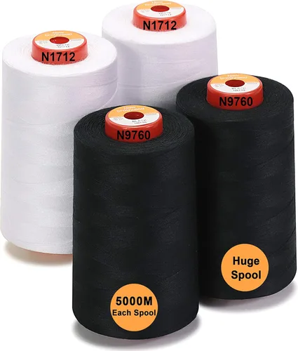 Vista 20 de New brothread - 30 opciones - 2 conos grandes de 5500Y (5000M) cada uno de hilo de poliéster hilado multiusos 40S/2 (Tex27) para serger, overlock