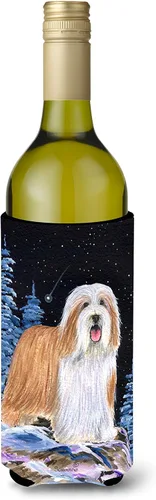 Vista 91 de Caroline's Treasures SS8447CC Starry Night English Bulldog - Enfriador para latas o botellas, lavable, funda plegable con aislamiento para bebidas