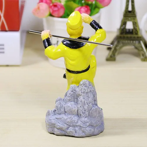 Vista 7 de 4 piezas de estatua de viaje al oeste, figura de Sun Wukong, escultura de monje de Buda de resina para decoración de oficina en casa, regalos