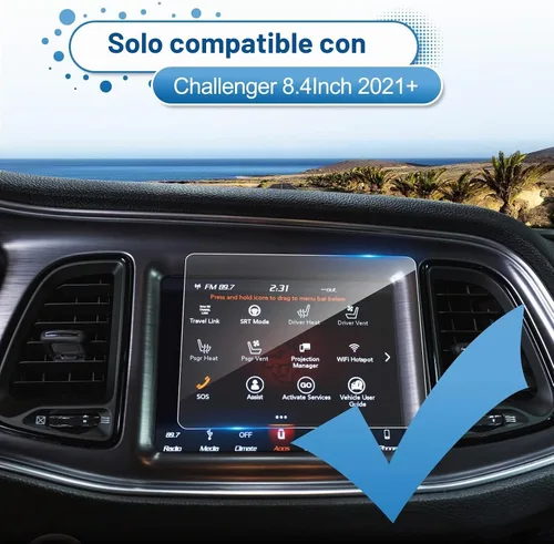 Vista 2 de Protector de pantalla Challenger 2019-2022 2023 para Dodge Challenger (R/T Scat Pack, SRT Hellcat, SRT Hellcat Redeye y SRT Super Stock) pantalla