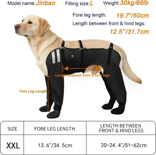 Vista 5 de COODEO Calcetines para perros para las 4 patas, impermeables, antideslizantes, fáciles de usar, protección de patas, duraderos y cálidos