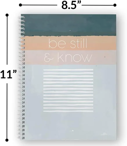 Vista 3 de Gotcha Covered Notebooks Cuaderno de tapa blanda Be Still And Know de 8.5 x 11 pulgadas, 120 páginas con rayas universitarias, cubierta laminada