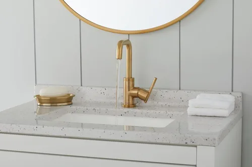 Vista 3 de Gerber Parma - Grifo de baño de un solo mango con drenaje de metal incluido