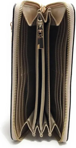 Vista 4 de GUESS Laurel - Cartera grande con cremallera, Logotipo de Dove