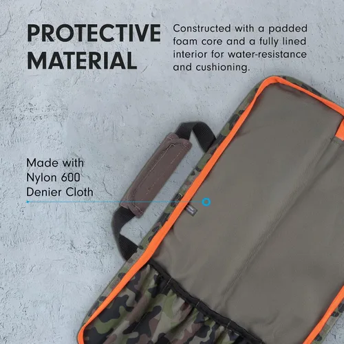 Vista 5 de Funda acolchada para cuchillos con 8 bolsillos de Messermeister, color ciruela, Camuflaje