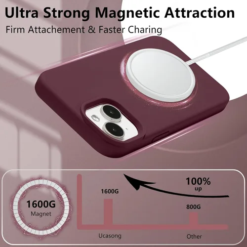 Vista 312 de Funda magnética de silicona para iPhone 13 Pro, color blanco antiguo [Compatible con Magsafe] [Forro de microfibra suave antiarañazos], funda