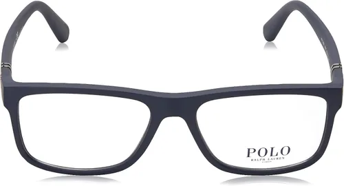 Vista 2 de Ph2184 - Marcos rectangulares para gafas graduadas para hombre Lente azul marina mate
