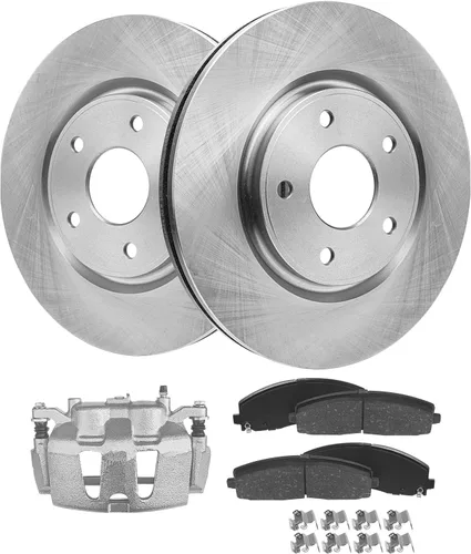 Vista 65 de Detroit Axle - Rotores de freno para Chrysler 200 2015 2016 2017, Rotores de freno de disco de reemplazo: 12.01" pulgadas delantero y 10.95