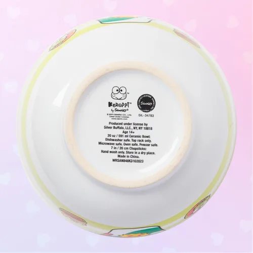 Vista 25 de Silver Buffalo Hello Kitty y sus amigos Chococat - Tazón de cerámica para ramen y arroz con palillos, patrón a cuadros, apto para microondas, 20