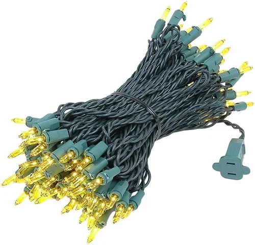 Vista 14 de Novelty Lights Mini luces incandescentes tradicionales de 50 pies, 100 bombillas, color morado sobre cable verde con espacio de 6 pulgadas, grado