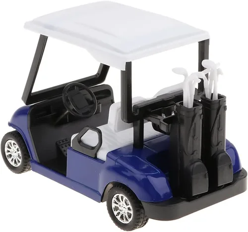 Vista 3 de 6 Pack Bundle: 4 ½ "Carrito de golf Modelo de metal fundido Juguete Vehículo (Rojo/Blanco/Azul)