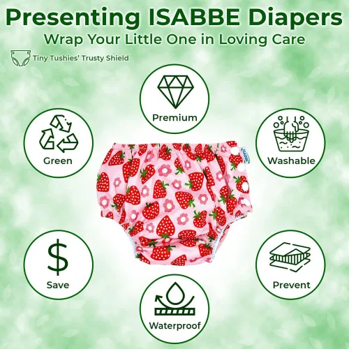 Vista 2 de ISABBE Pañal de natación reutilizable para bebés y niños pequeños, pañal perfecto para nadadores en piscina o playa, ideal para niños y niñas